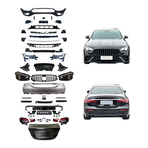 Kit de Carrocería para <span class=keywords><strong>Mercedes</strong></span> Benz Clase <span class=keywords><strong>E</strong></span> W213 2016-2020, Actualización Estilo AMG, Parachoques Delantero y Trasero, Faros Delanteros y Traseros, Juego Completo de Reequipamiento - Product Image 1