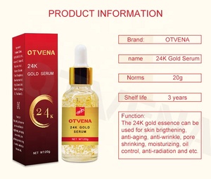 Private Label 99.99% Gold Foil Face Skin Care Bottle 20ml 24k Gold Serum for Men and Women - Product Image 3