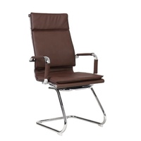 2024 chaise de bureau moderne en gros sans roues chaise de visiteur en cuir blanc de luxe bureau