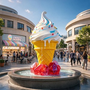 Escultura de Helado de Resina Personalizada, Adorno para Exhibición de Dulces, Decoración para Escaparates de Tiendas de Dulces - Product Image 5