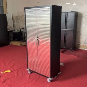 Gabinete de almacenamiento de puerta completa Seville Classics con ruedas, gabinete de herramientas de organización de garaje de Metal rodante con cerradura para taller - Product Image 3