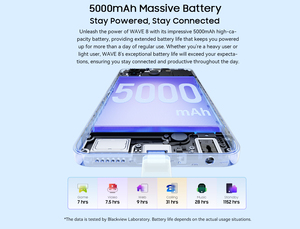 Blackview Wave 8 Smartphone, Display HD+ IPS da 6.56'', Octa Core T606, 4GB+128GB/256GB, Batteria da 5000mAh, Fotocamera 8MP, Android - Product Image 6
