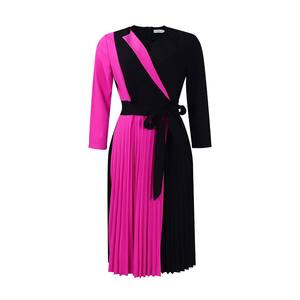 Robe plissée élégante en mousseline pour femme D397 – Dernière collection de vêtements africains tendance avec dentelle color block - Product Image 6