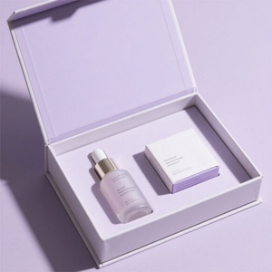 Boîte à bijoux rigide en kraft biodégradable avec impression à l'encre de soja personnalisée, boîte magnétique pour emballage de produits de soin de la peau, parfum, portefeuille, cadeau - Product Image 1