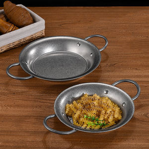 Pentola di frutti di mare retrò pentola a secco in acciaio inossidabile piatto spagnolo di pesce piatto di bistecca Non aderente forno di riscaldamento a fondo piatto - Product Image 5