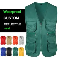 Veste Gilet Unisexe Personnalisable avec Logo, Multi-Poches, en Polyester et Coton, Idéale pour la Pêche, la Photographie et les Journalistes – Vente Chaude en Gros