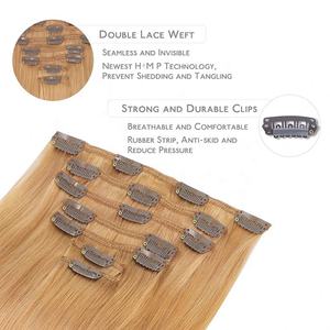 Extensiones de Cabello Humano Natural Brasileño Remy Virgen con Clip, Liso Yaki, Doble Trama a Máquina, Venta al Por Mayor de Fábrica - Product Image 3