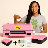 Nouvelle imprimante DTF rose XP600 2026 avec four |   Film de transfert PET 13 pouces pour T-shirts, sweats à capuche, sacs fourre-tout et plus encore, imprimante DTF