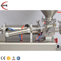 HZPK 50-500ml huile essentielle électrique Machine de remplissage semi-automatique pour pâte cosmétique crème Sauce miel avec certificat