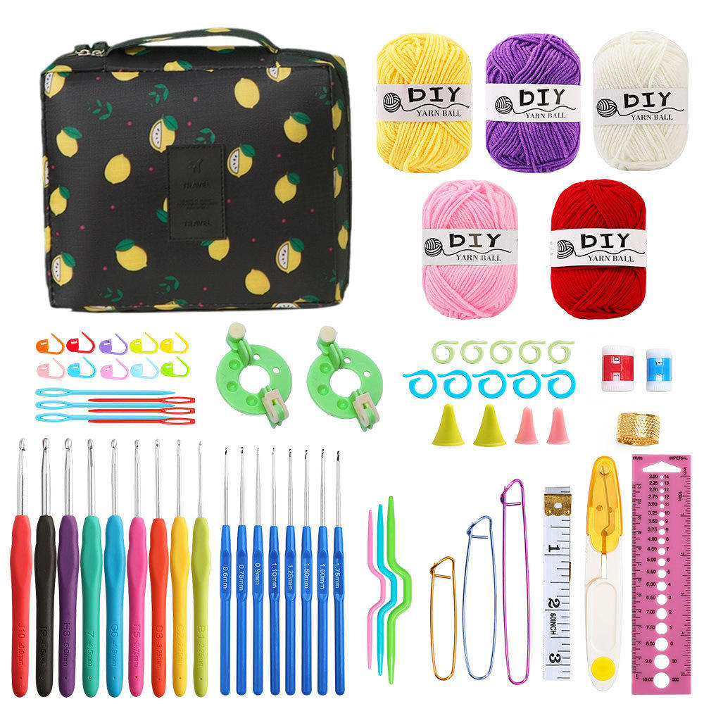 05.Black lemon crochet set + accessories