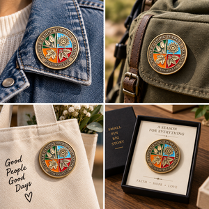 Moneda Conmemorativa Personalizada de Metal Dorado, Versículo Bíblico Eclesiastes 3:1-4, Regalo Cristiano para Bodas, Cuatro Estaciones - Product Image 3