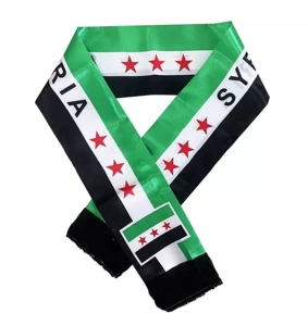14x135cm Syrian Flag Banners Scarf Polyester Scarf Shawl Scarf for Holiday Gathering