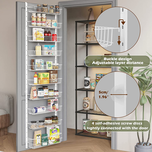 10-Tier đựng thức ăn cửa tổ chức và lưu trữ trên cửa đựng thức ăn tổ chức kim loại treo nhà bếp gia vị giá có thể tổ chức - Product Image 1