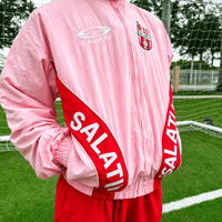 Ensemble de survêtement personnalisé à panneaux contrastants avec lettres imprimées, coupe-vent court et short à taille élastique pour homme – Tenue décontractée et sportive