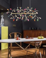 Lustre led suspendu en cristal au design moderne, produit de luxe, éclairage d'intérieur, luminaire décoratif de plafond