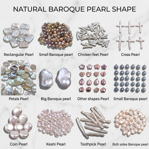 H.WEN Ingrosso Fili di <span class=keywords><strong>Perle</strong></span> Barocche Grandi a Forma di Palla di Fuoco 12-15mm, <span class=keywords><strong>Perle</strong></span> Naturali d'Acqua Dolce Bianche a Forma di Cometa per Collane Statement - Product Image 4