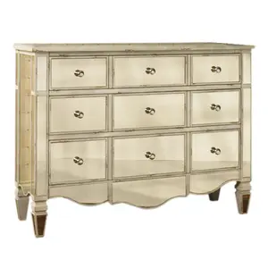 Mirrored 3 drawer accent chest