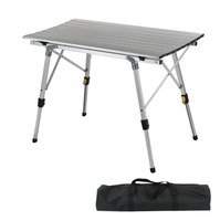 Table de camping pliable en alliage d'aluminium ultralégère et moderne pour les voyages et les activités de plein air