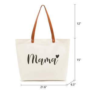 High Quality Portable Canvas Tote <strong>Bag</strong> Large Capacity Letter Pattern Practical Multifunction Trendy Mommy Baby Day Shopping <strong>Bags</strong> - Product Image 5