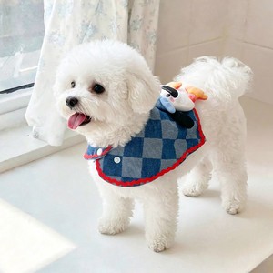 Cute Plaid <b>Dog</b> <b>Bandana</b> With Cartoon <b>Dog</b> Patch Soft Cotton Pet Accessory For <b>Dogs</b> All Seasons Style - Product Image 6