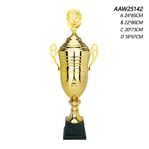 كأس بطولة كرة القدم مخصص من سبائك الزنك ثلاثي الأبعاد، جائزة ذهبية وفضية للفعاليات الرياضية - Product Image 4