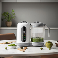 Robot culinaire intelligent XQS pour bébé, en matériau PP, 450W, mixeur multifonction électrique, préparateur de compléments alimentaires, hachoir, cuiseur vapeur, portable 1