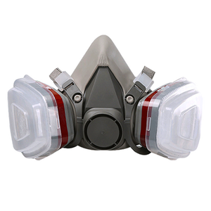 <span class=keywords><strong>Masque</strong></span> à gaz demi-visage d'usine Respirateur chimique Silicone Silicone Seal Masques à gaz pour pesticides - Product Image 3