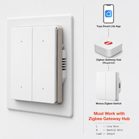 Interruptor Inteligente Zigbee Estándar Europeo Tipo 86 de 1, 2, 3 y 4 Botones con Neutro, Control por Voz con la Aplicación Tuya, Compatible con Alexa y Google Home
