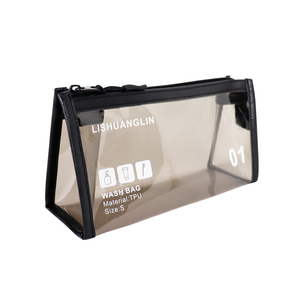 Travel Cosmetic Set Toiletry Storage Waterproof PVC Transparent Eco-friendly Foldable Makeup Bag Colorful Recycled Organizer - Product Image 6