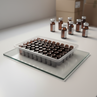 Flacon en verre ambré stérile de 2 ml pour applications d'emballage de médicaments à injection de petit volume