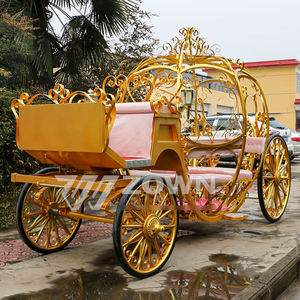 Carruaje Dorado de Cenicienta, Coche de Caballos para Parque de Aventuras - Product Image 2