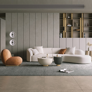 Funda de cojín extraíble para sofá, tela de estilo BEIGE y americano, esquina de espuma personalizada moderna, muebles para sala de estar - Product Image 4