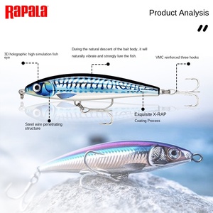 Leurre de pêche <span class=keywords><strong>Rapala</strong></span> Submerged Pencil XRMAGPR, appât artificiel dur, hameçons en acier inoxydable, 41g, pêche en mer, longue portée, maquereau - Product Image 4