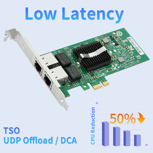 82576-T2 Dual-port PCI-E X1 Gigabit Ethernet Network Card 10/100/1000Mbps <b>LAN</b> <b>Adapter</b> Controller Wired NIC Server External - Product Image 5