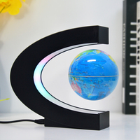 Globe Terrestre C World Rotatif, Globe Magnétique Flottant, Globe Magnétique en Lévitation pour Décoration de Bureau et Éducation en Géographie
