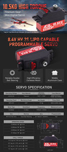 Servo Digital Original B26CLM de 26g con Engranaje de Titanio de Alto Torque para Mini Coche RC - Product Image 6