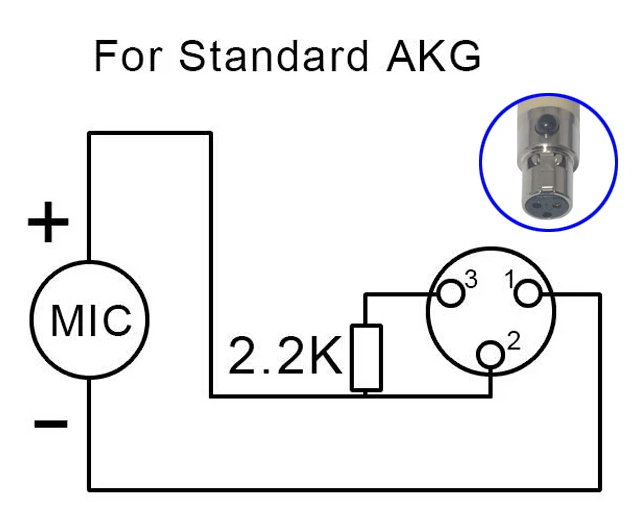 3Pin a.k.g XLR