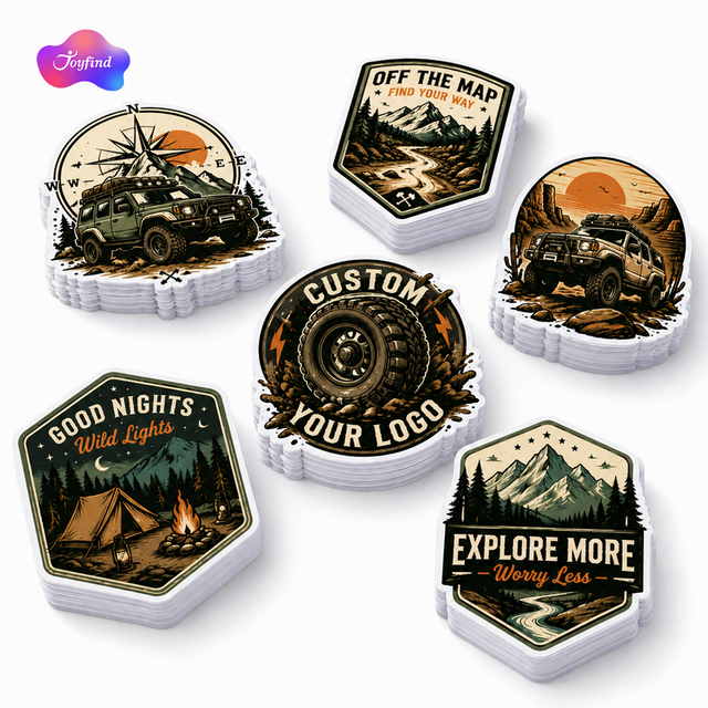Custom Die Cut PVC Stickers Outdoor Waterproof UV Resistant Decals for Laptop Car Bumper Low MOQ Wholesale