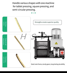 Machine à laminer 250 mm 750 W pour la fabrication de bijoux en or et en argent, lamination de fil plat et rond avec interrupteur marche/arrêt - Product Image 6