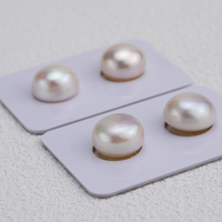 Perles de pain en gros, demi-trou, 4A, légères, sans défaut, naturelles, d'eau douce, semi-finies, boutons aplatissés, blanc perle, 12-13mm