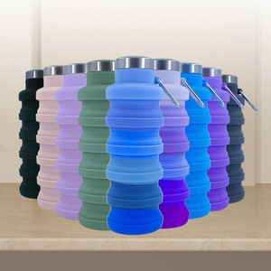 Nuova Bottiglia d'Acqua Portatile in Silicone, Tazza da Caffè Pieghevole Retrattile, Accessori da Viaggio per Esterni, Bottiglie Sportive Collassabili - Product Image 1
