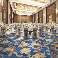 Moquette sur mesure Axminster Jacquard tissée à la machine, à poils longs et épais, de luxe, en laine/nylon, mur à mur, pour hall, couloir, salle de banquet