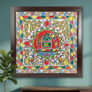 Peinture murale originale de Madhubani - Art populaire en métal 3D entièrement fait main du Jharkhand, décoration d'intérieur par Ojistha Industries - Product Image 4