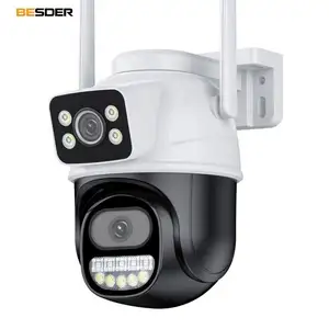Exmeye kamera Webcam Ip Wifi 4K, Fhd 1080P 180 derajat 360 tahan air anjing Feeder dengan kacamata hitam penjepit 100 dolar luar ruangan