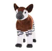 Peluche naturelle douce de 12 pouces, couleur rouge-marron, peluche Okapi, Animal en peluche, cadeaux pour enfants
