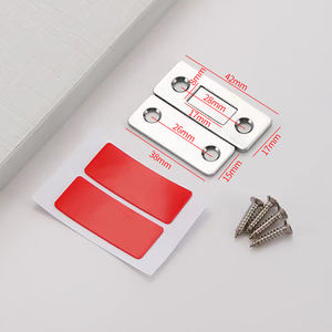 Verrouillage ultra fin anti-collision silencieux loquet dissimulé couleur noire cloison de toilette aimant butée de porte - Product Image 5