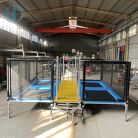 Équipement de trampoline mobile pour parc d'attractions, trampoline sur remorque 4 en 1 en vente