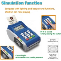 Caisse enregistreuse électronique pour enfants, terminal de paiement interactif avec lumières et sons, jeu d'imitation avec cartes bancaires