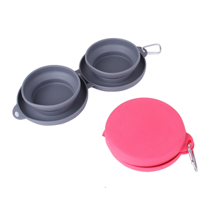 Tazón Portátil para Mascotas, Doble, de Silicona, Grueso, Apto para Viajes al Aire Libre y Uso en Interiores - Product Image 3