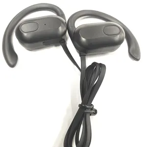 Headphone tali leher Bt Open-Ear Earphone olahraga Headset mikrofon nirkabel